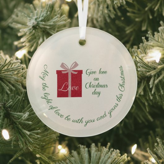 Modern Gift of Love for Kerstmis Ornament (Insitu)
