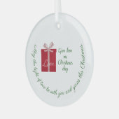 Modern Gift of Love for Kerstmis Ornament (Voorkant links)
