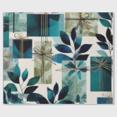 Modern Gift Wrap | Elegant Botanical Design Cadeaupapier (Vlak)