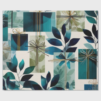Modern Gift Wrap | Elegant Botanical Design Cadeaupapier
