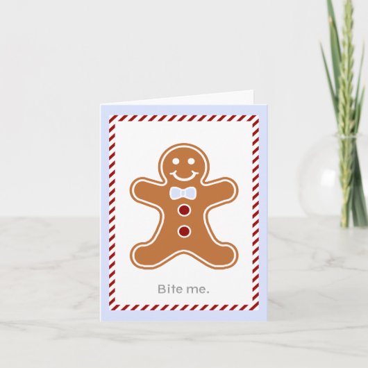 Modern Gingerbrood Man Holiday Card Feestdagen Kaart (Voorkant)
