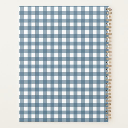 Modern Gingham Blue Mama's Little Builder Personal (Dos)