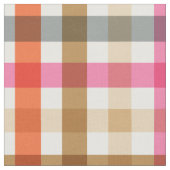 Modern Gingham Herfst Pattern Stof (Close Up)