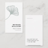 Modern Ginkgo Leaf Visitekaartje (Voorkant / Achterkant)
