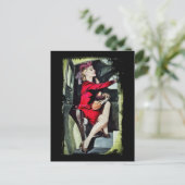 Modern Girl in Nylons Briefkaart (Staand voorkant)