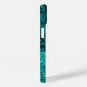 Modern Girly Bloemen Glitter Patroon Gepersonalise Case-Mate iPhone Case (Achterkant / Rechts)