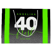 Modern Girly Bright Green 40 en Fresh Groot Cadeauzakje (Achterkant)