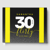 Modern Girly Bright Yellow 30 en Vlirty Gastenboek (Voorkant)