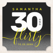 Modern Girly Bright Yellow 30 en Vlirty Kartonnen Onderzetters (Voorkant)