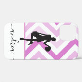 Modern Girly Cheer Pink Cheerleader Cute Name Fun Case-Mate iPhone Case (Achterkant (horizontaal))