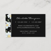 Modern Girly Chic Floral Dot Pattern Visitekaartje (Achterkant)