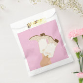 Modern Girly Cowgirl Boots Stars Pink Bedankzakje (Gezegeld)