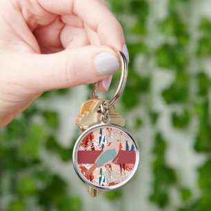 Modern Girly Cute Personalized Sleutelhanger