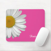 Modern Girly Daisy Bloem Naam Hot Pink Muismat (Met muis)
