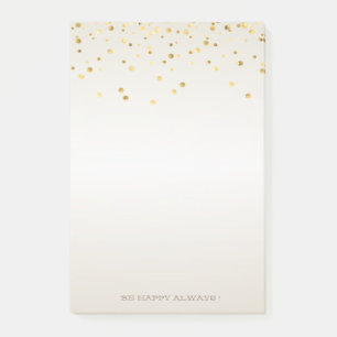 Modern Girly Faux Gold Confetti - Gepersonaliseerd Post-it® Notes