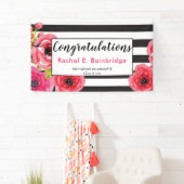 Modern Girly Floral Afstuderen Banner (Insitu)