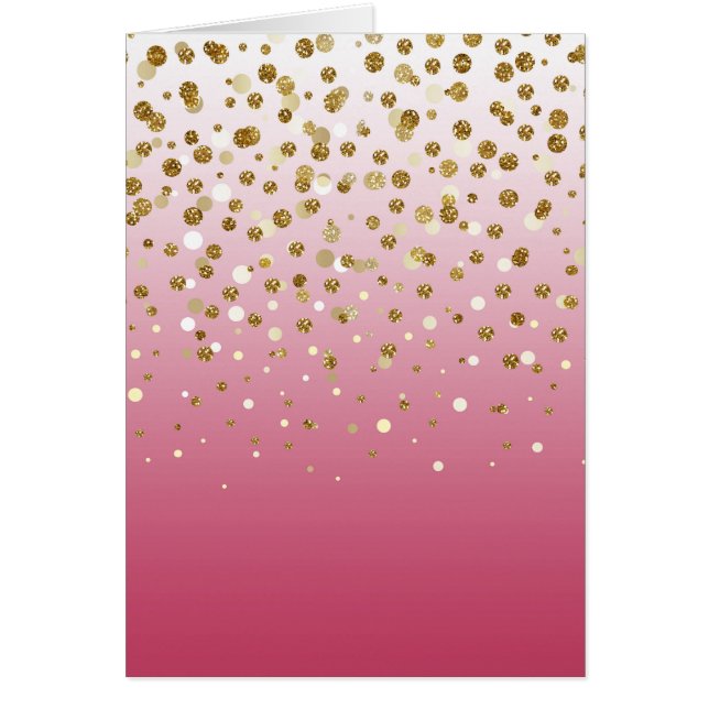 Modern Girly gouden glitter confetti Roze Gradiënt (Voorkant)
