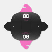 Modern Girly Hot Pink 80 en Geweldige Bedankdoosjes (Uitgevouwen)