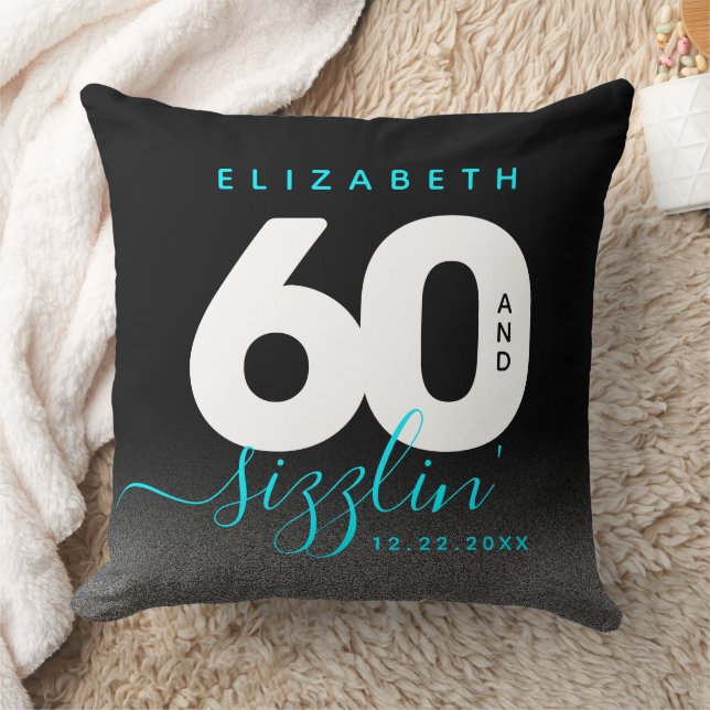 Modern Girly Ice Blue 60 en Sizzling Kussen (Deken)