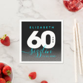 Modern Girly Ice Blue 60 en Sizzling Servet (Insitu)