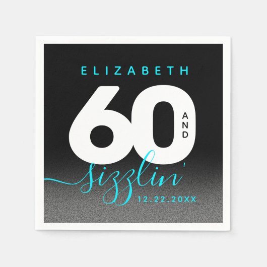 Modern Girly Ice Blue 60 en Sizzling Servet (Voorkant)