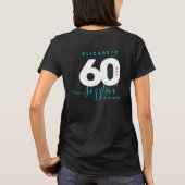 Modern Girly Ice Blue 60 en Sizzling T-shirt (Achterkant)