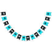 Modern Girly Ice Blue 60 en Sizzling Vlaggetjes (Alle)