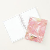 Modern Girly Iridescent Paars Elegant Sketchbook Notitieboek (Binnen)