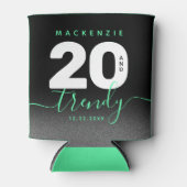 Modern Girly Mint Green 20 en Trendy Blikjeskoeler (Voorkant)