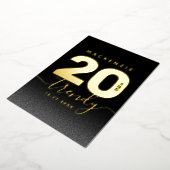 Modern Girly Mint Green 20 en Trendy Folie Uitnodiging (Gedraaid)