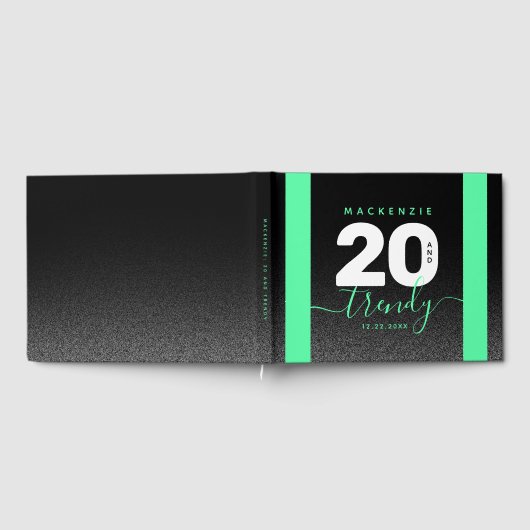 Modern Girly Mint Green 20 en Trendy Gastenboek (Volledig)