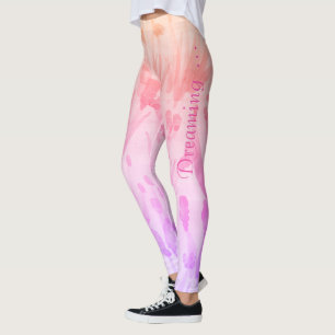 Modern Girly Pink en Mauve Leggings
