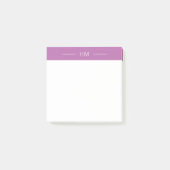 Modern Girly Pink Monogram Initialen Post-it® Notes (Voorkant)