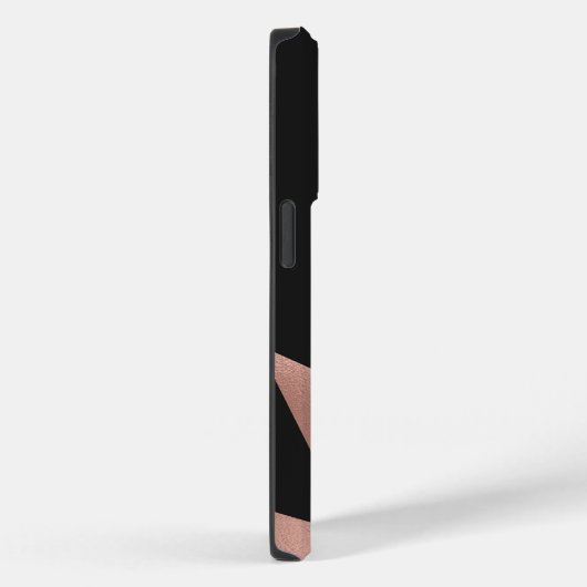 Modern Girly Roos Gold Black Geometric Case-Mate iPhone Case (Achterkant / Rechts)