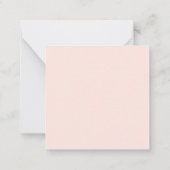 Modern Girly Roos Hallo Pink Notitiekaartje (Achterkant)