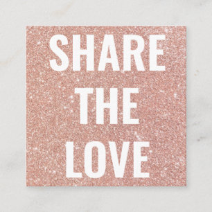 Modern Girly Trendy Pink Glitter Aanbevelingskaartje