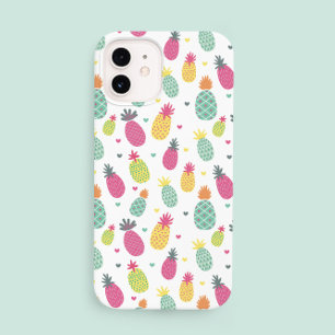 Modern Girly Tropical Pineapple Pattern Case-Mate iPhone 14 Hoesje