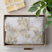 Modern Girly Yellow Gold Floral Illustrations Tissuepapier (Geschenk)
