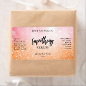 Modern Glam Bokeh Pink Oranje Face Serum Labels (Insitu)