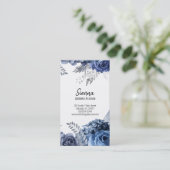 Modern Glam Chic Flowers Visitekaartje (Staand voorkant)