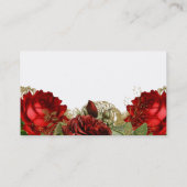 Modern Glam Chic Flowers Visitekaartje (Achterkant)