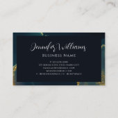 Modern Glam Gold Glitter Wedding Planner Green Visitekaartje (Achterkant)