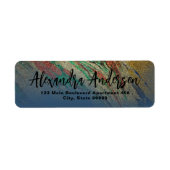 Modern Glam Luxe Abstracte glitter Etiket (Voorkant)