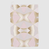 Modern Glam Roze Gold Geometric Golfhanddoek (Voorkant)