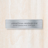 Modern Glamor Silver Sjabloon Sign for Kantoor Deurbordje (Voorkant)