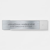 Modern Glamor Silver Sjabloon Sign for Kantoor Deurbordje (Voorkant)