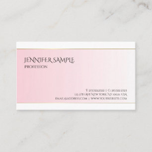 Modern Glamoureus Design Roze Goud Eenvoudige Tren Visitekaartje