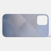 Modern glanzend geruit metaal blauw Case-Mate iPhone case (Achterkant (horizontaal))