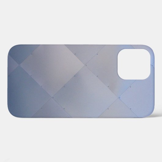 Modern glanzend geruit metaal blauw Case-Mate iPhone case (Achterkant (horizontaal))
