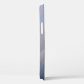 Modern glanzend geruit metaal blauw Case-Mate iPhone case (Achterkant / Rechts)